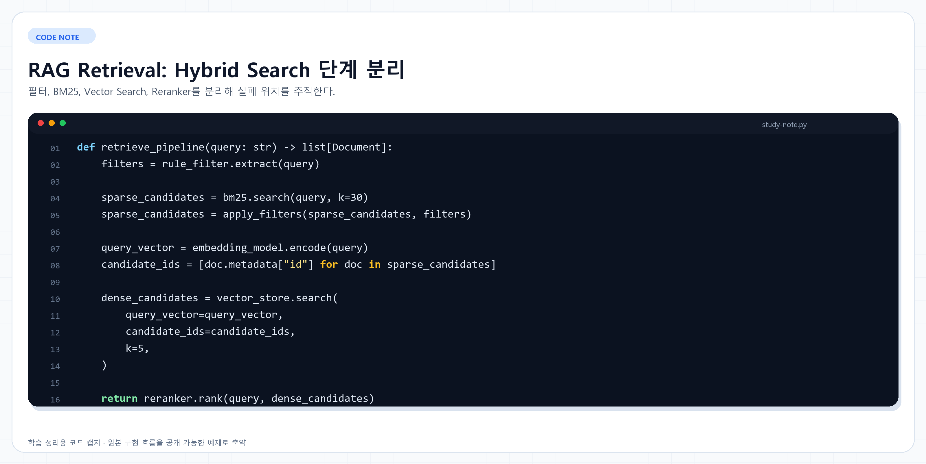 RAG hybrid retrieval code note